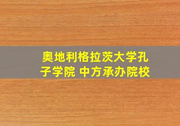 奥地利格拉茨大学孔子学院 中方承办院校